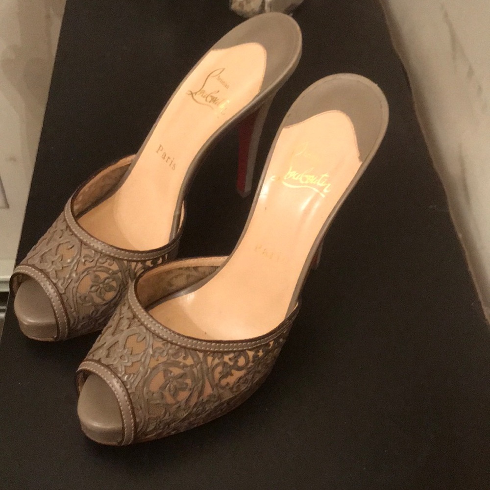 Like New Christian Louboutin Mules